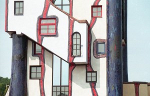 Blick von meinem Atelier auf den Hundertwasserturm